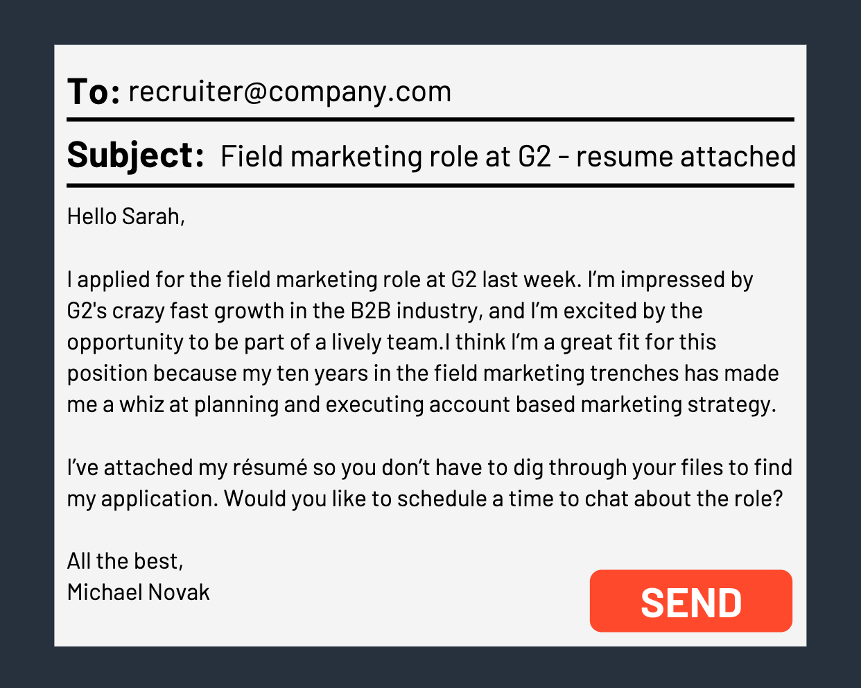 5 Clever Tips For Sending Email To A Recruiter Examples   Follow Up Email Template 